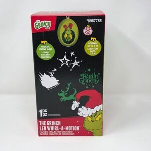 Dr. Seuss The Grinch LED Whirl-A-Motion‎ Hanging Projection Ornament Christmas